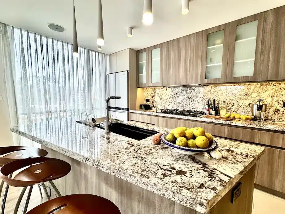 Kitchen and bar
